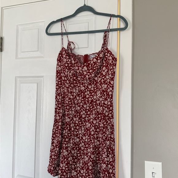 Reformation Saskia Red Floral Flower Girl Mini Dress - Picture 9 of 11